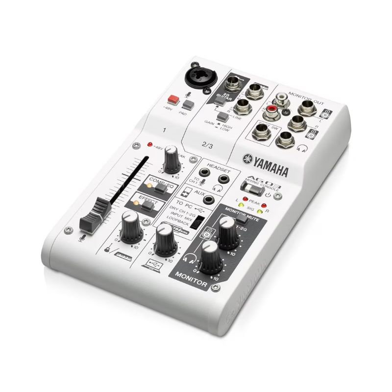 DEMO Yamaha AG03 Mk2 3-channel Mixer and USB Audio Interface - White