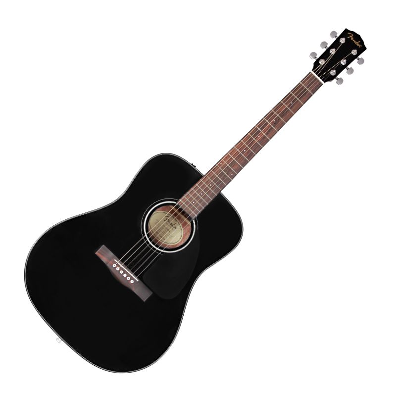 Fender CD-60 Dreadnought Acoustic Guitar - Black with Hardshell Case