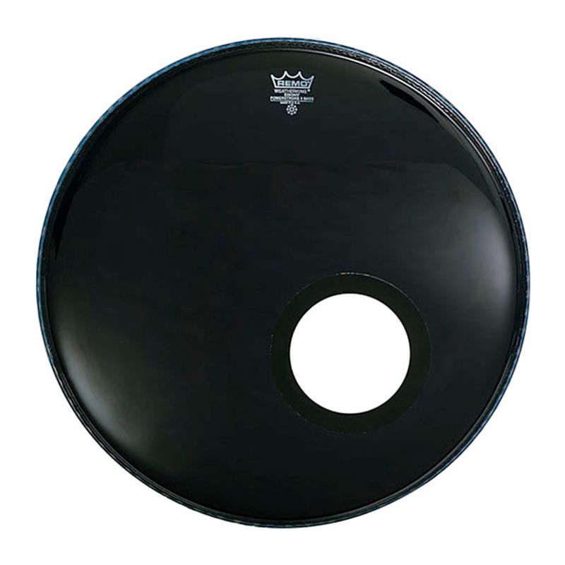Remo Powerstroke 3 Ebony Drumhead - 20&quot; - with 5 inch Dynamo Installed