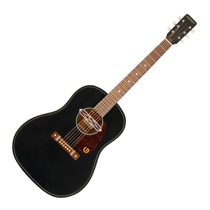 Gretsch Jim Dandy Deltoluxe Dreadnought Acoustic-Electric Guitar - Black