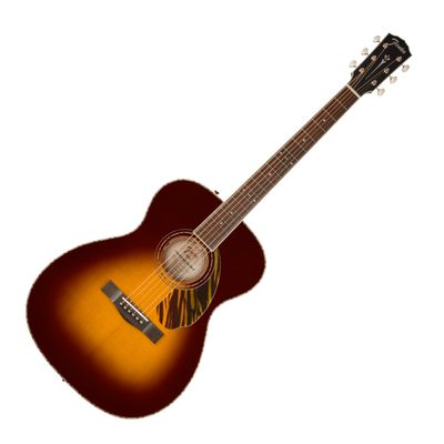 Fender Paramount PO-220E Orchestra Acoustic-Electric Guitar w/ Case - 3-Color Vintage Sunburst