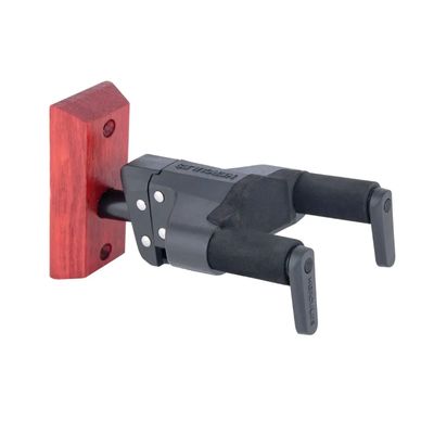 Hercules GSP38WB+ Auto-Swivel Guitar Hanger Wood Base - Red
