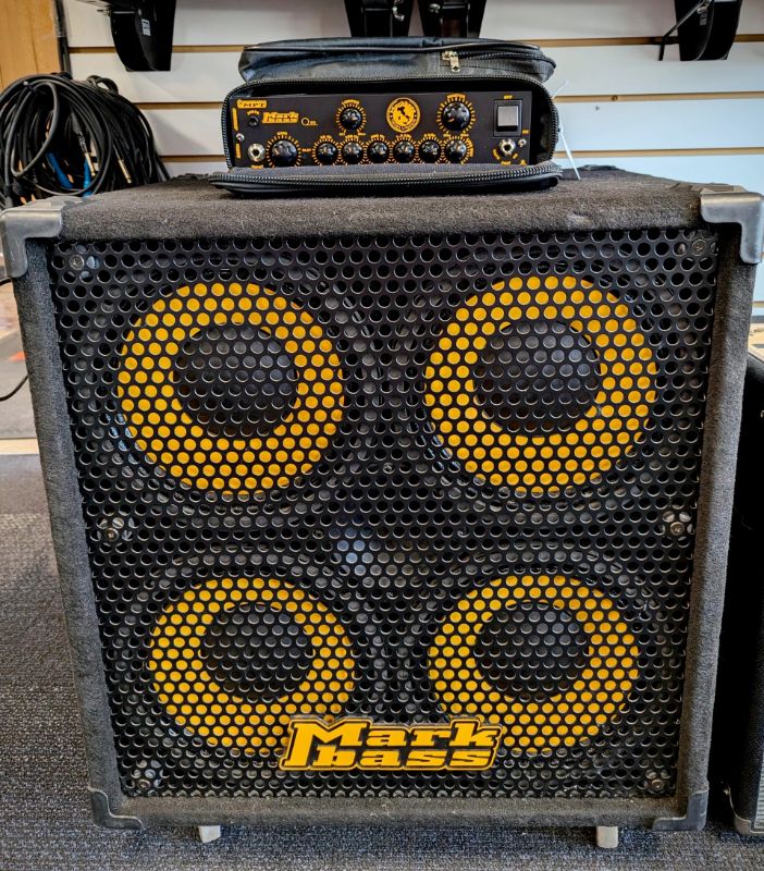 CONSIGN Markbass AG1000 Head and Standard 104HR Cab with Cover, Carrying bag, and Cables