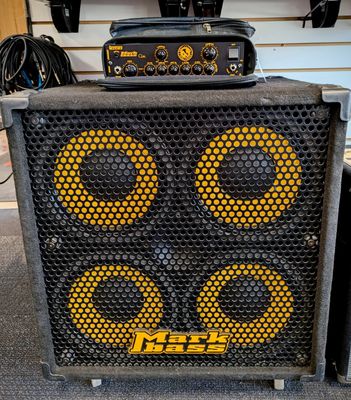 CONSIGN Markbass AG1000 Head and Standard 104HR Cab with Cover, Carrying bag, and Cables