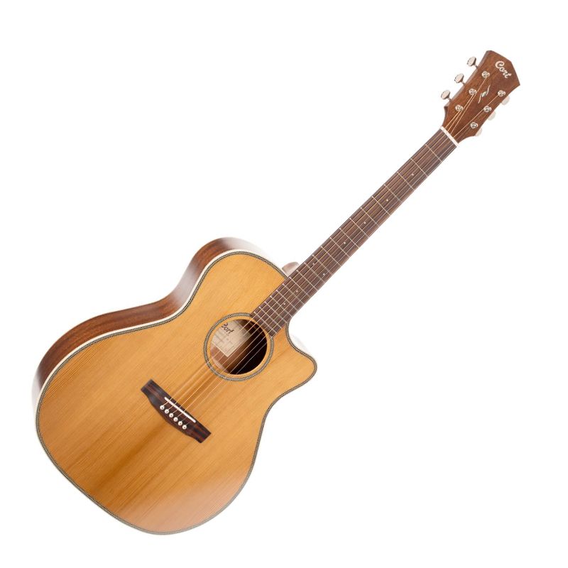 Cort Essence Series OM Cutaway Acoustic/Electric Guitar - Natural Semi Gloss