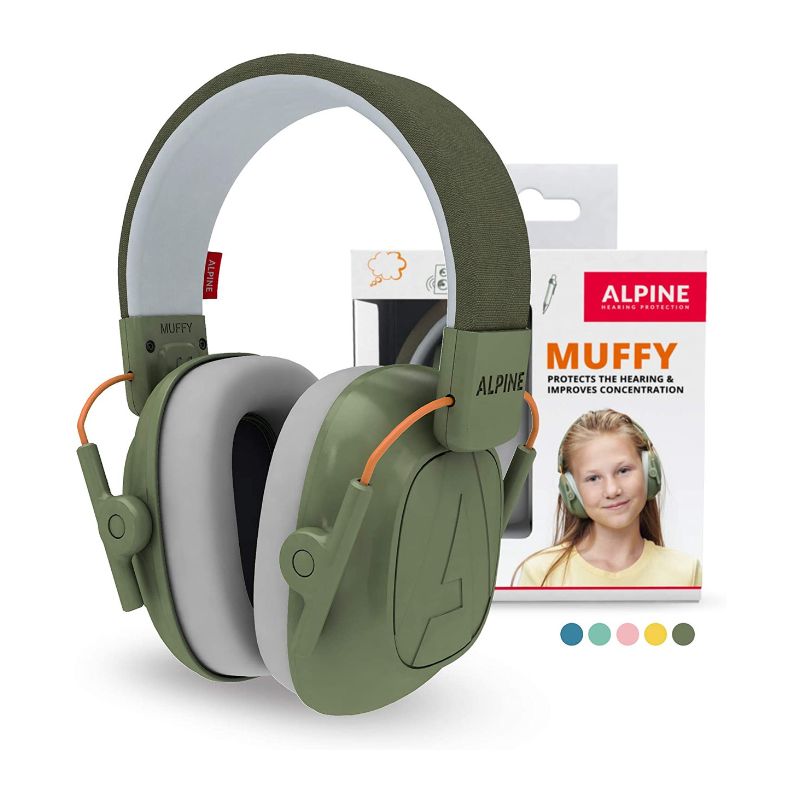Alpine Hearing Protection Muffy Kids Earmuffs - Green