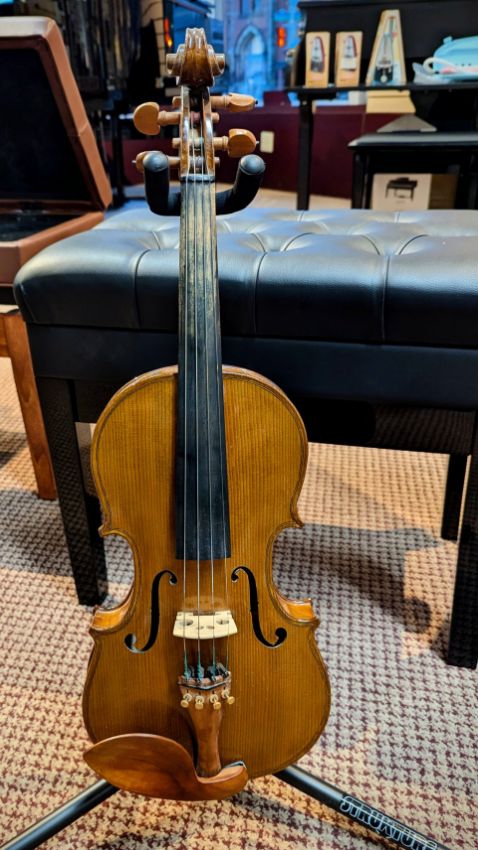 CONSIGN Franz Langhammer 4/4 Violin with Green Padded Case &amp; 2 Bows