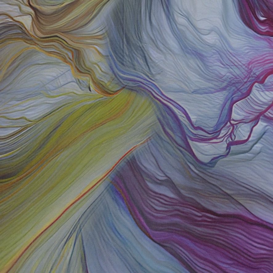 Chiffon Peach Chiffon DigiPrint-per m-150-2-Yellow Purple (Match No 1)