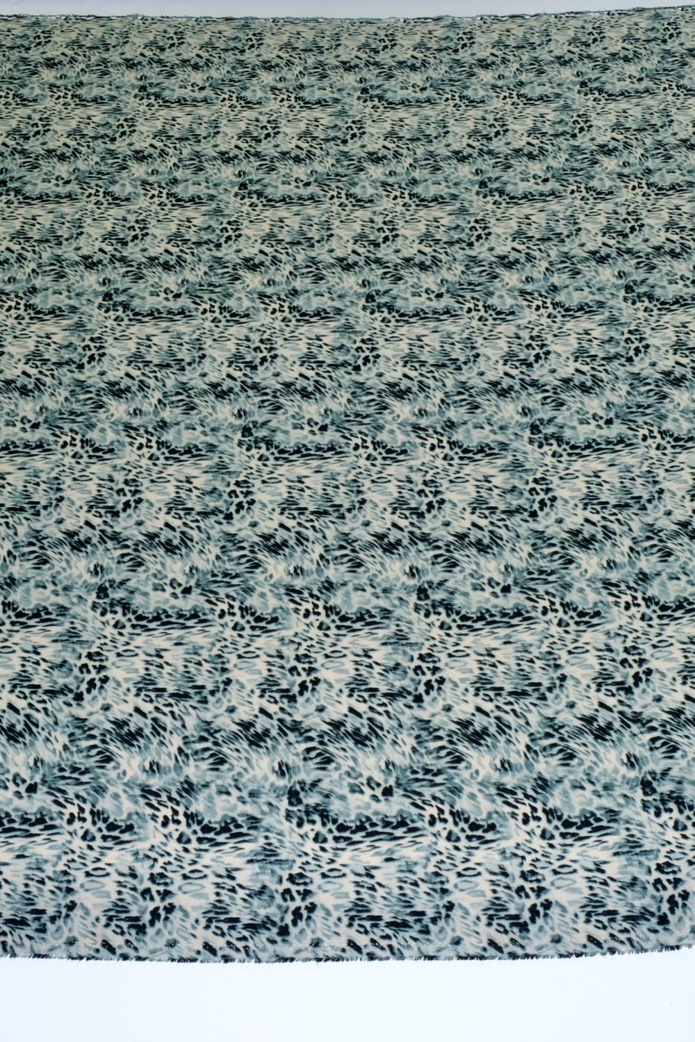 Rayon Poplin Animal Print-per m-150-3-Sage Black