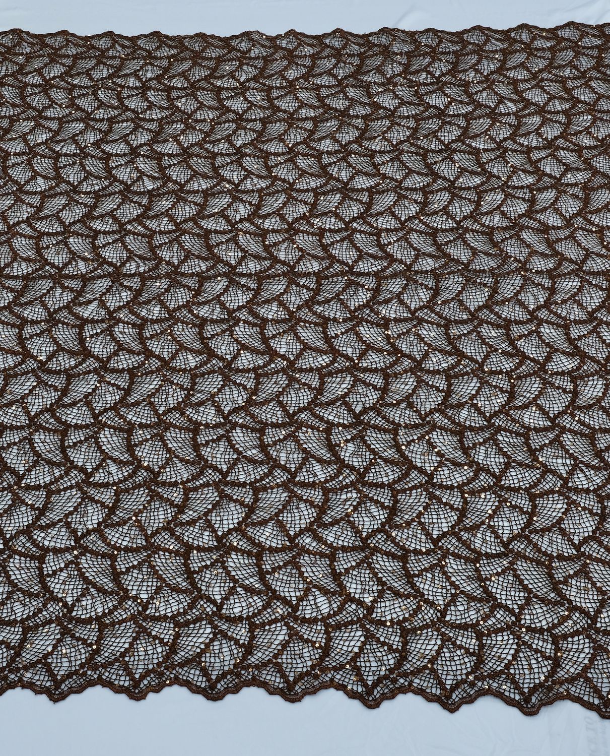 Dress Fabric [ CB-BI-1847-2 ] Crochet Beaded 140W - Bronze (WAS R950) per Meter