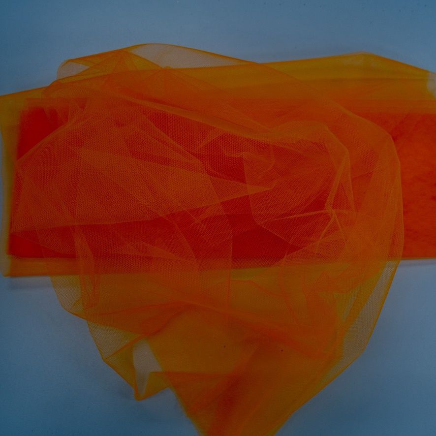 Tulle [ TS-TW-FF9-28 ] Tulle Soft FF9 137 - Orange (Flo Gold) per Meter