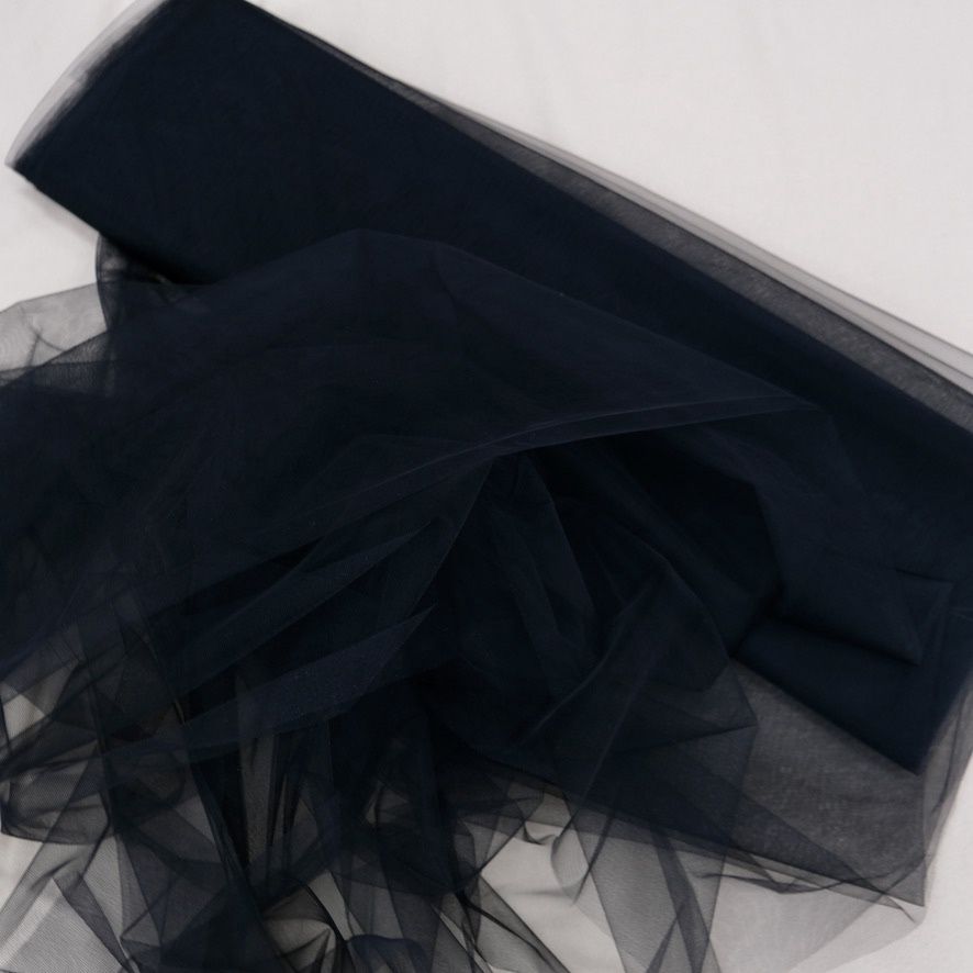 Tulle [ 19628 ] Tulle Veiling Non Sparkle-A1253F/3M/5g/BLACK per Meter
