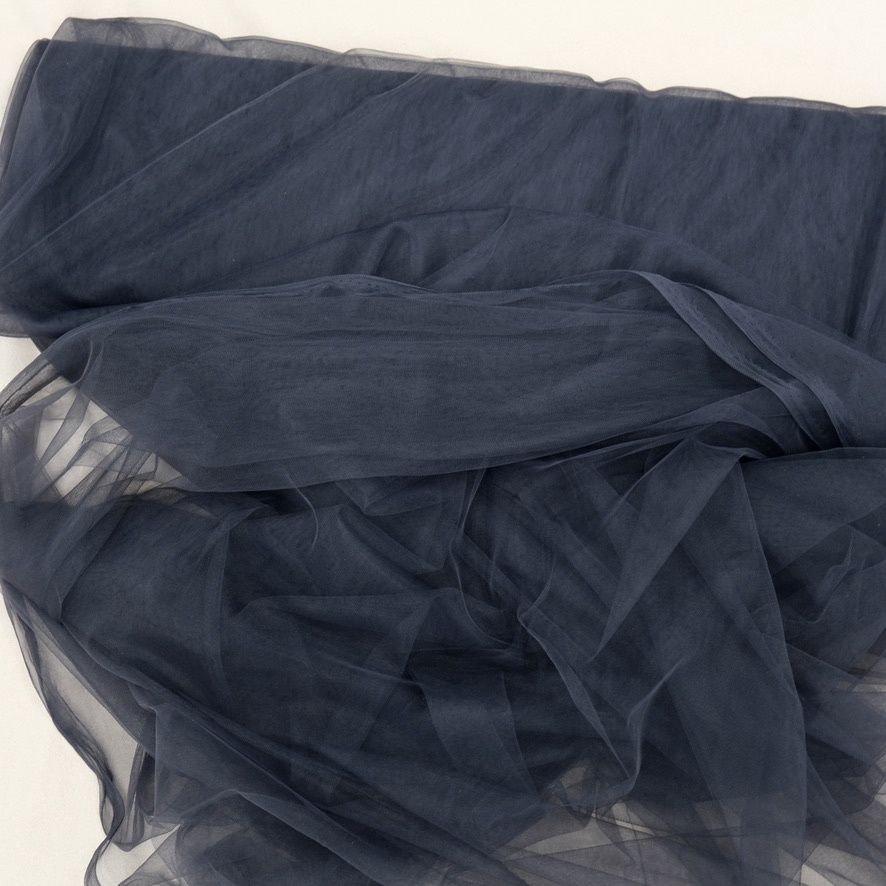 [ 21844 ] Tulle Nylon Lethe/3m/5g/CHARCOAL per Meter