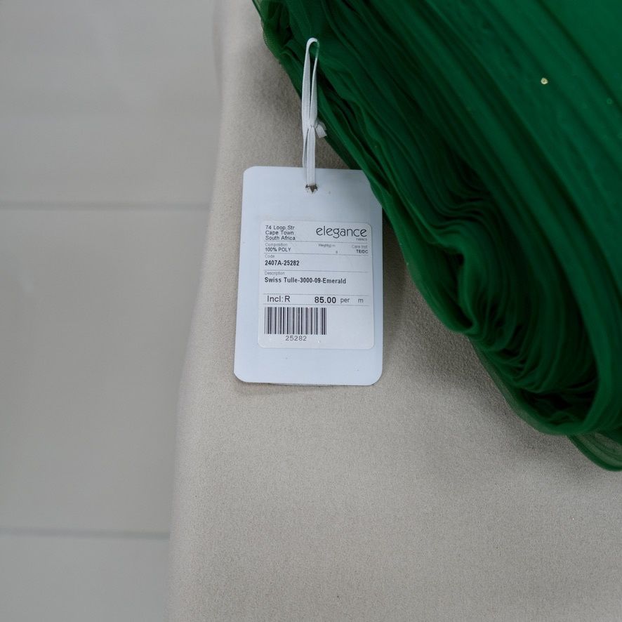 Tulle [ 25282 ] Swiss Tulle-3000-09-Emerald per Meter
