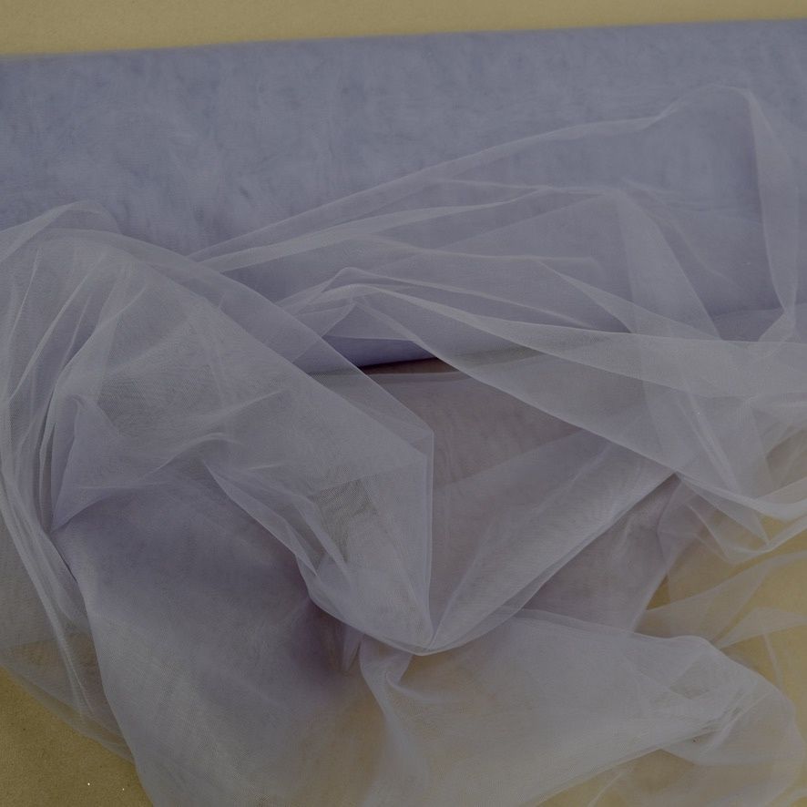 [ 16990 ] Tulle Polyester Hayal/300cm/5g/GREY LILAC per Meter