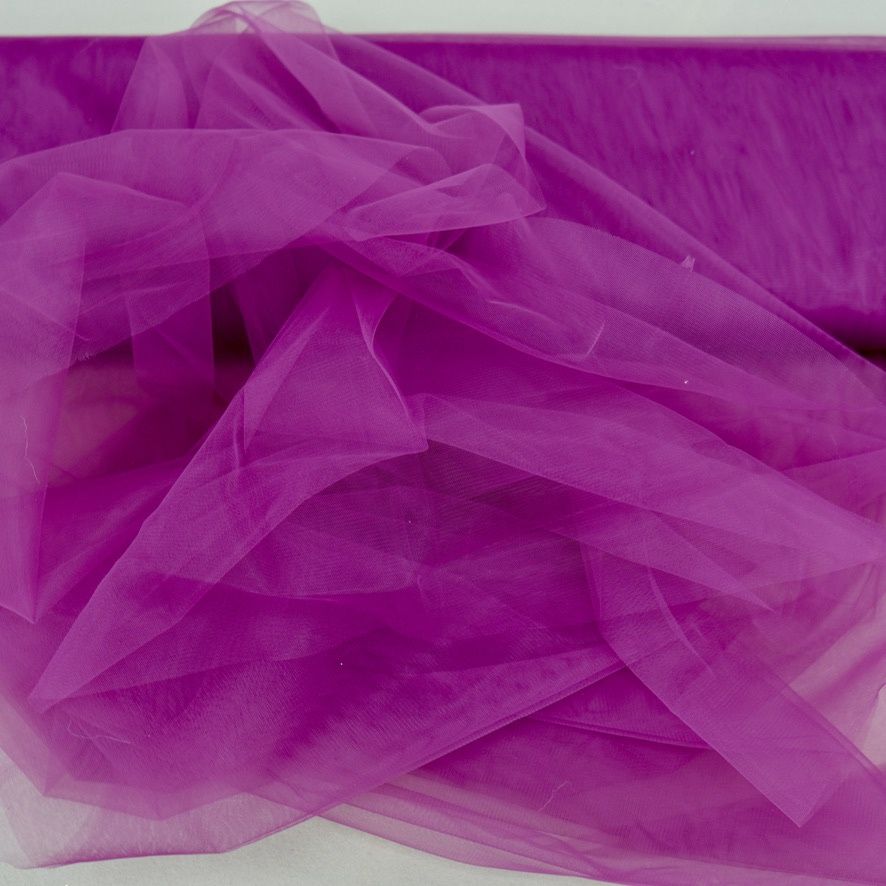 [ 16986 ] Tulle Polyester Hayal/300cm/5g/FUSHIA per Meter