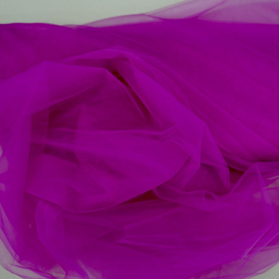 [ 17000 ] Tulle Polyester Hayal/300cm/5g/BRIGHT FUSHIA per Meter