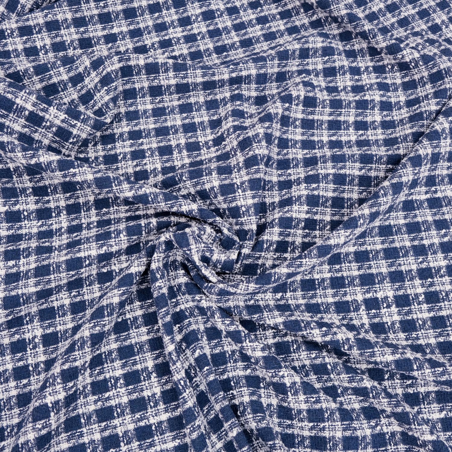 [ 24979 ] Boucle Check-GZ-39787-150-Airforce Blue-04 per Meter