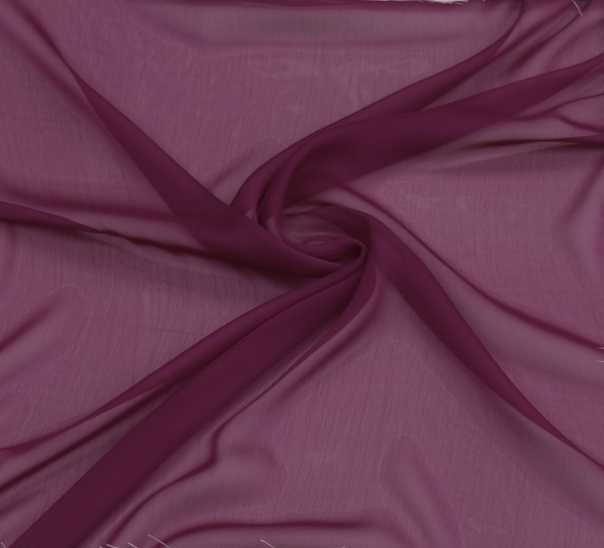 Chiffon [ CHCK-PU-51 ] CHIFFON CATIONIC KOREA 150 FUSHIA per Meter