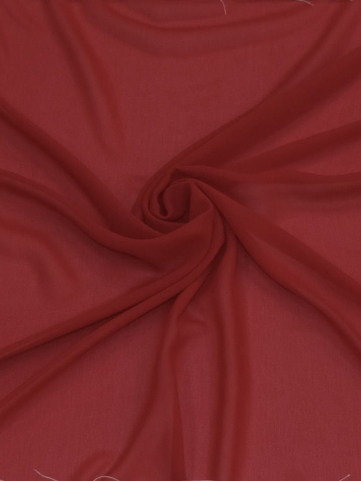 [ 000000239 ] Chiffon Dream Angel Plain Dyed-RO/150cm/5g/Red per Meter