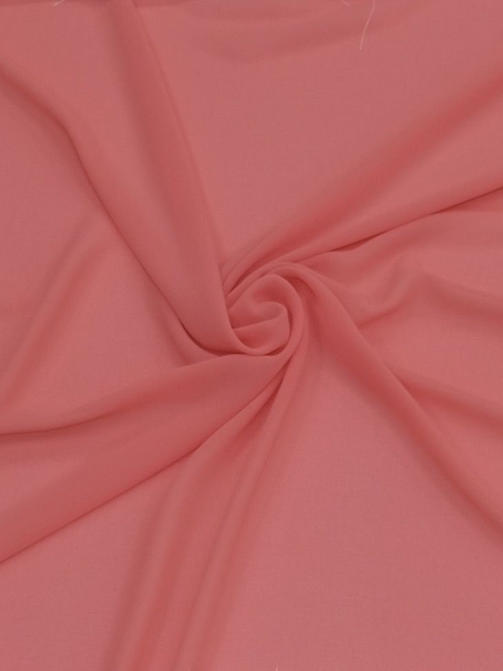 Chiffon [ CHHT-RX-29D-15 ] Chiffon Hi Twist 144cm 85gm Coral per Meter