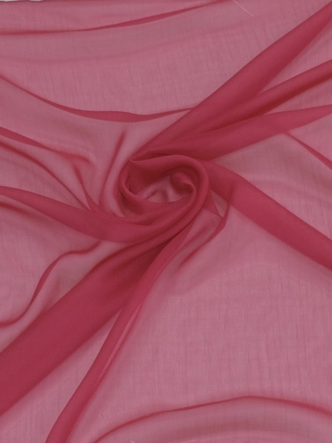 Chiffon [ CHC-MHJ4395-11 ] Cationic Chiffon 150w Cerise per Meter