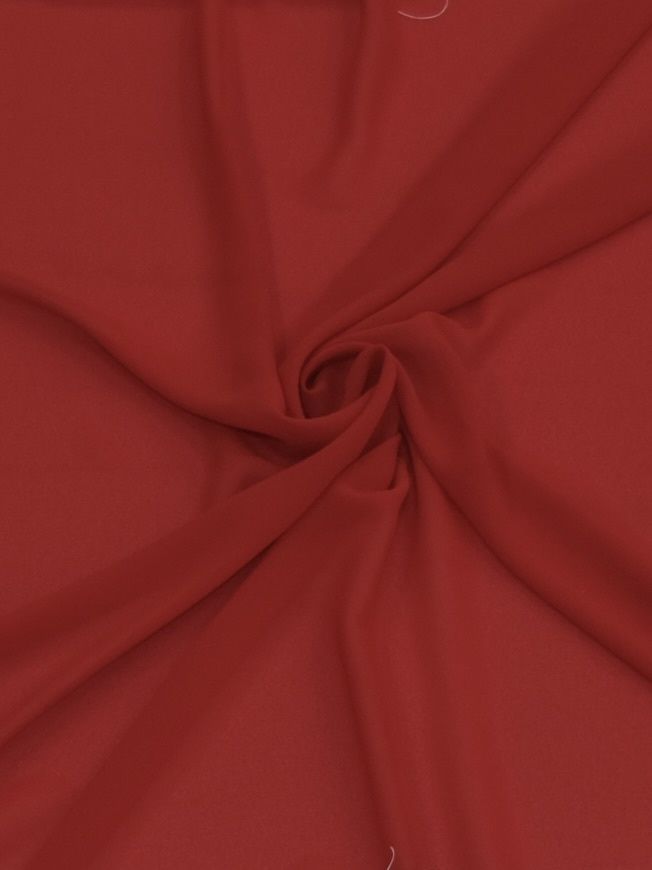 [ 15085 ] Georgette Plain Dyed/150cm/5g/Red per Meter