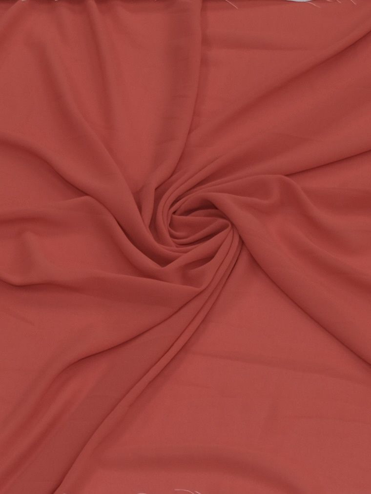 [ GD-G14B10115-70 ] GeorgetteDouble 150 - DarkCoral per Meter