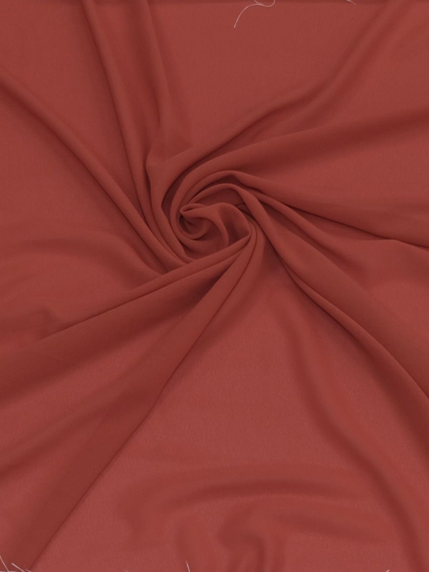 [ GD-G12A115-74 ] GEORGETTE DOUBLE 150CM - DARK CORAL per Meter