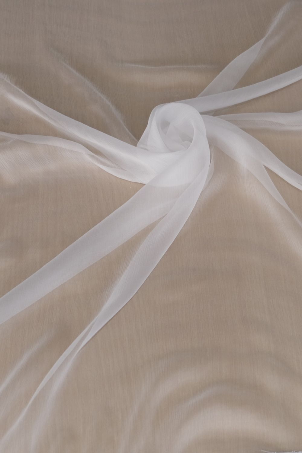 Silk Chiffon Crincle-per m-150-3-White