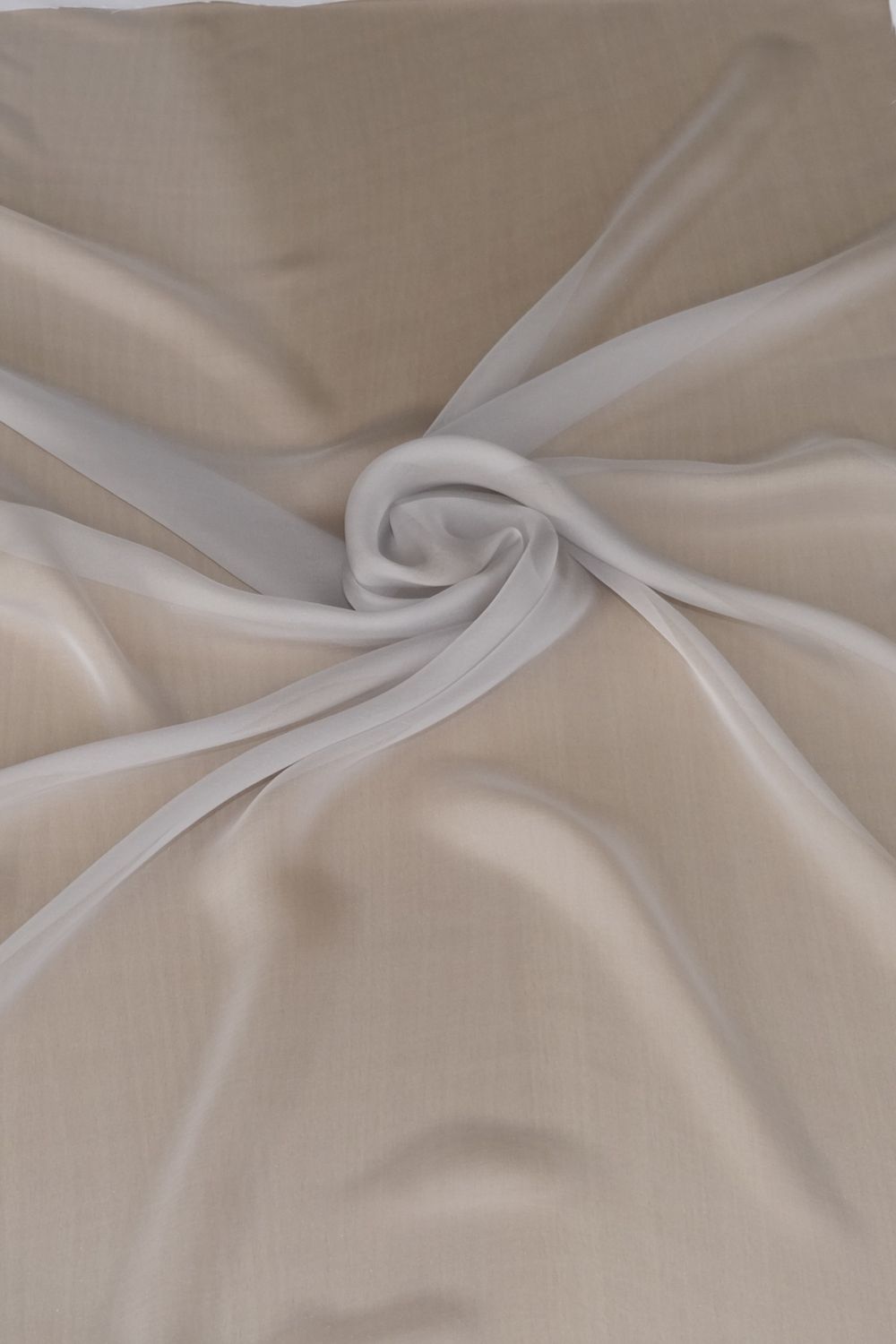 Silk Pure Silk Chiffon Smooth-per m-150-6-Silver