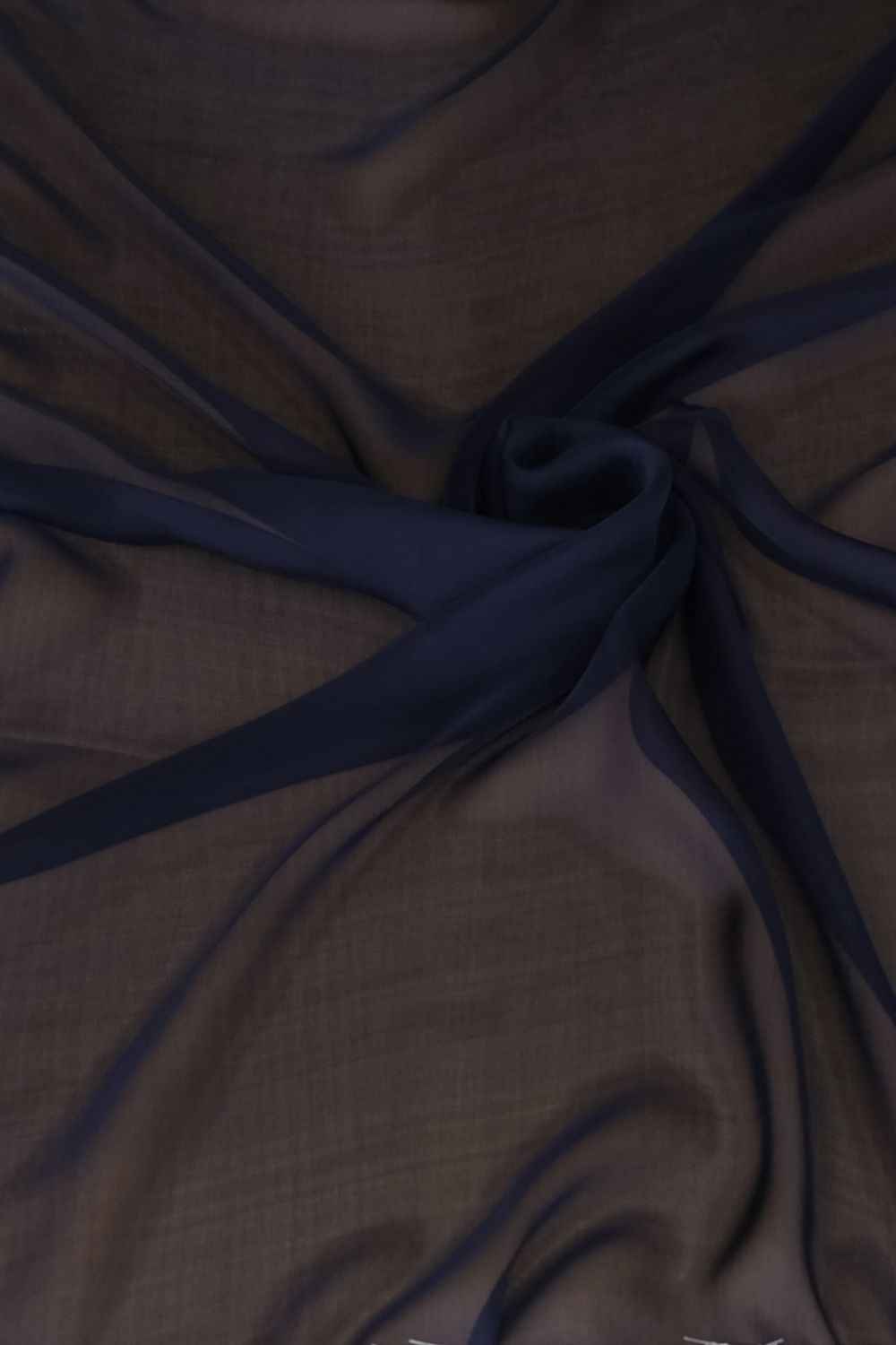 Silk Pure Silk Chiffon Smooth-per m-150-4-Navy