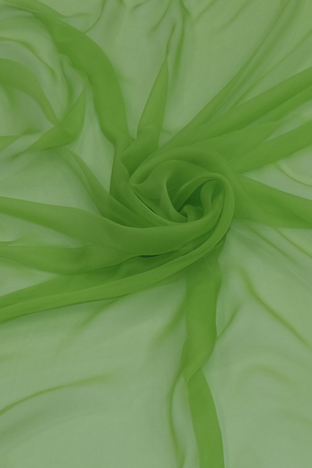 Silk [ SCP-E-WRS50-LI ] Silk Chiffon Plain 110 - Lime per Meter