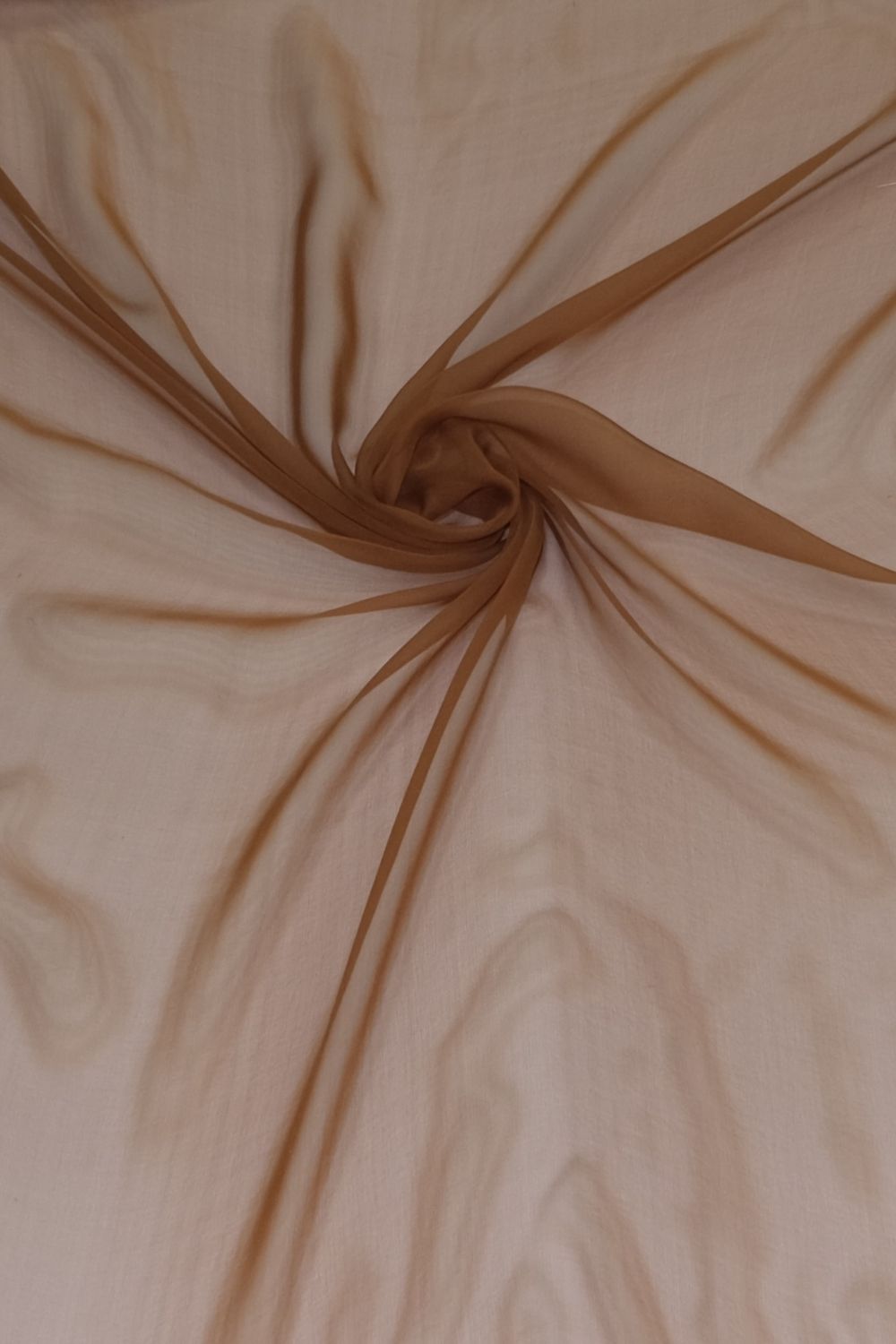 Silk [ SCP-E-WRS62-C ] Silk Chiffon Plain 110 -Caramel per Meter