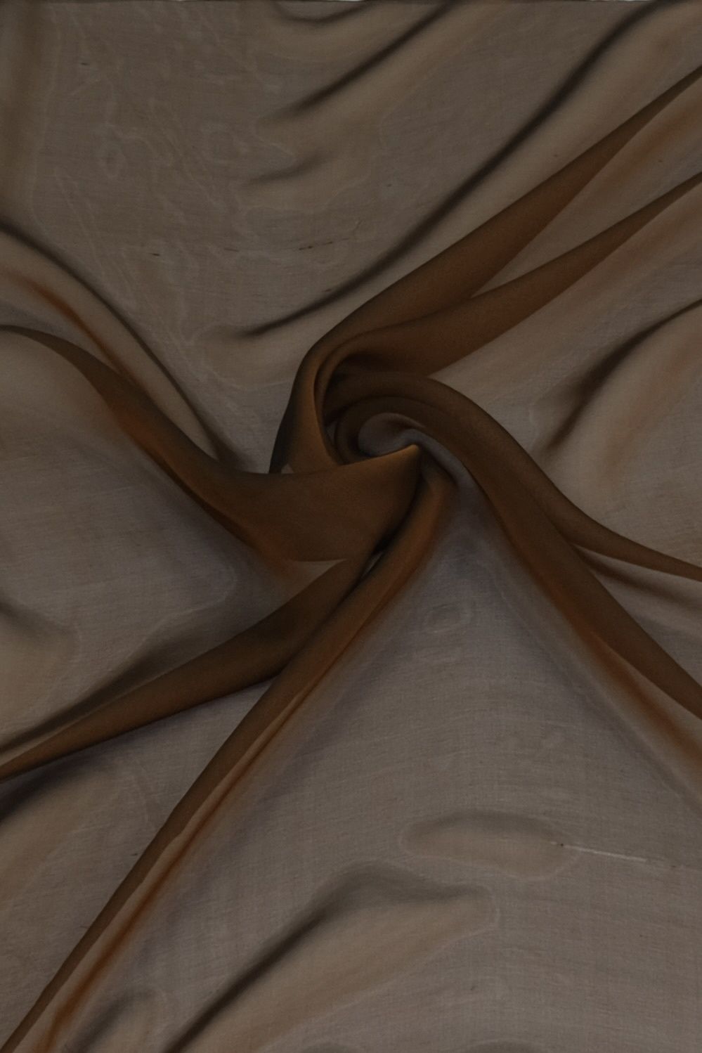 Silk [ SCTT-YONOCT-13 ] Silk Chiffon Two Toned-135W-Bronze/Black per Meter