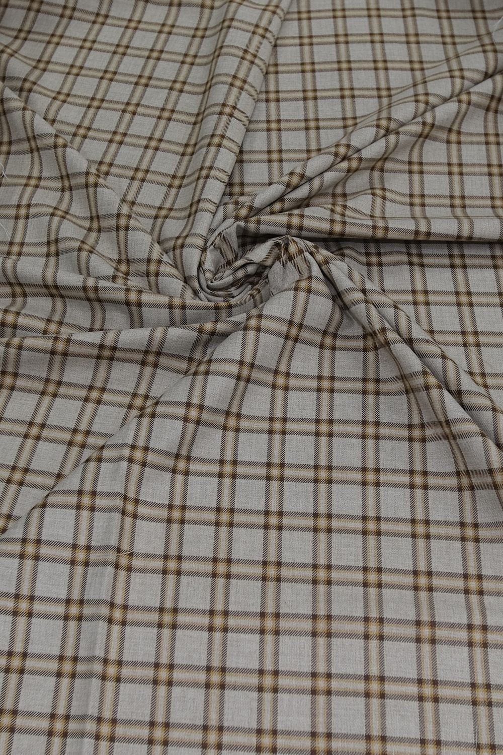 [ 24074 ] Milano Check-150-Camel Brown-02 per Meter