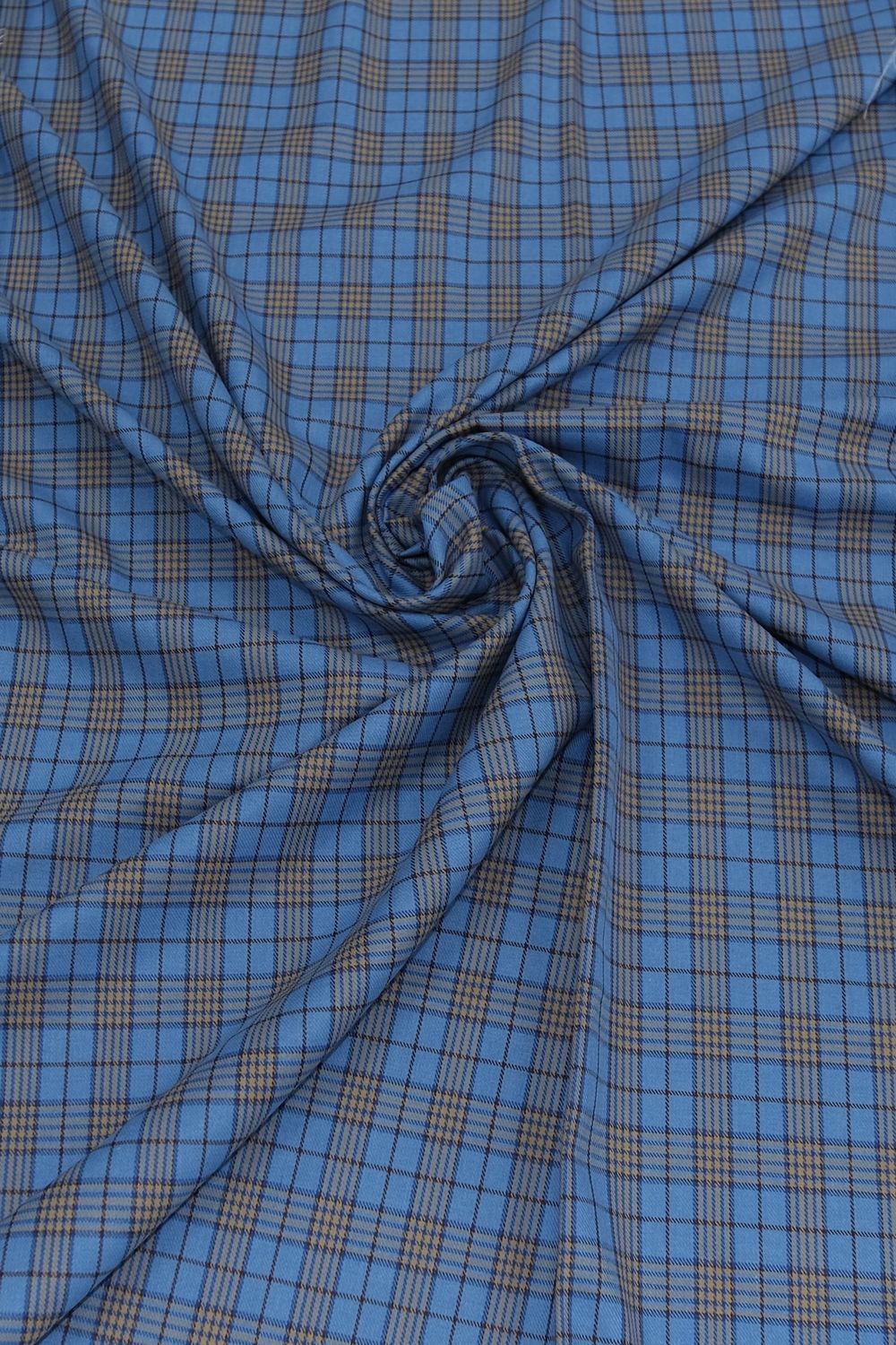 [ 24071 ] Milano Check-150-Blue-01 per Meter