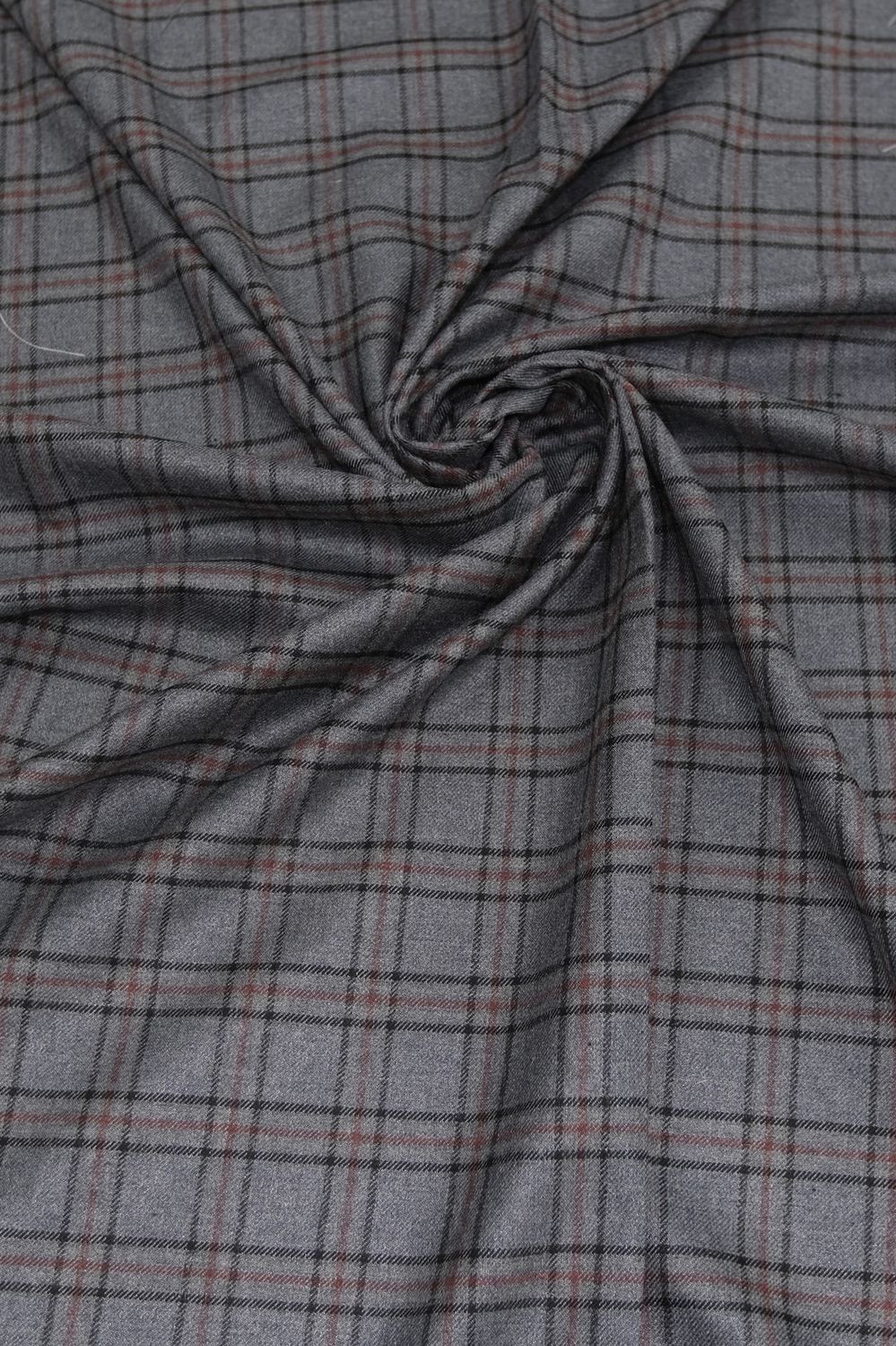 [ 24072 ] Milano Check-150-Grey-02 per Meter