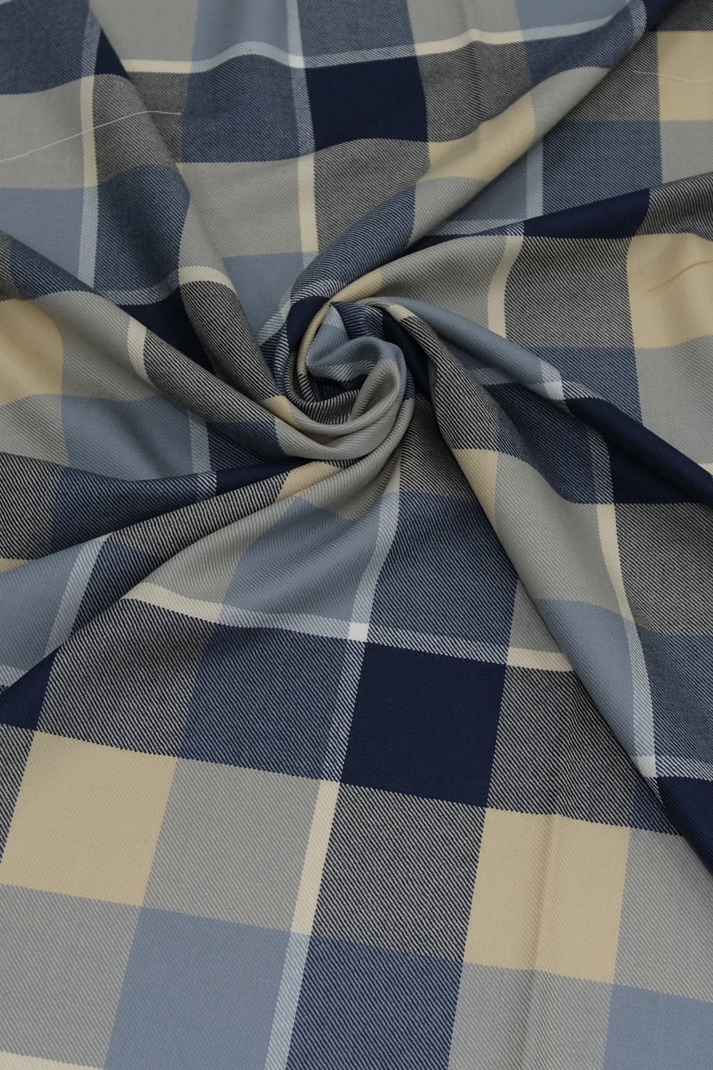 Wool [ 24497 ] Wool Check-150-00-Blue per Meter