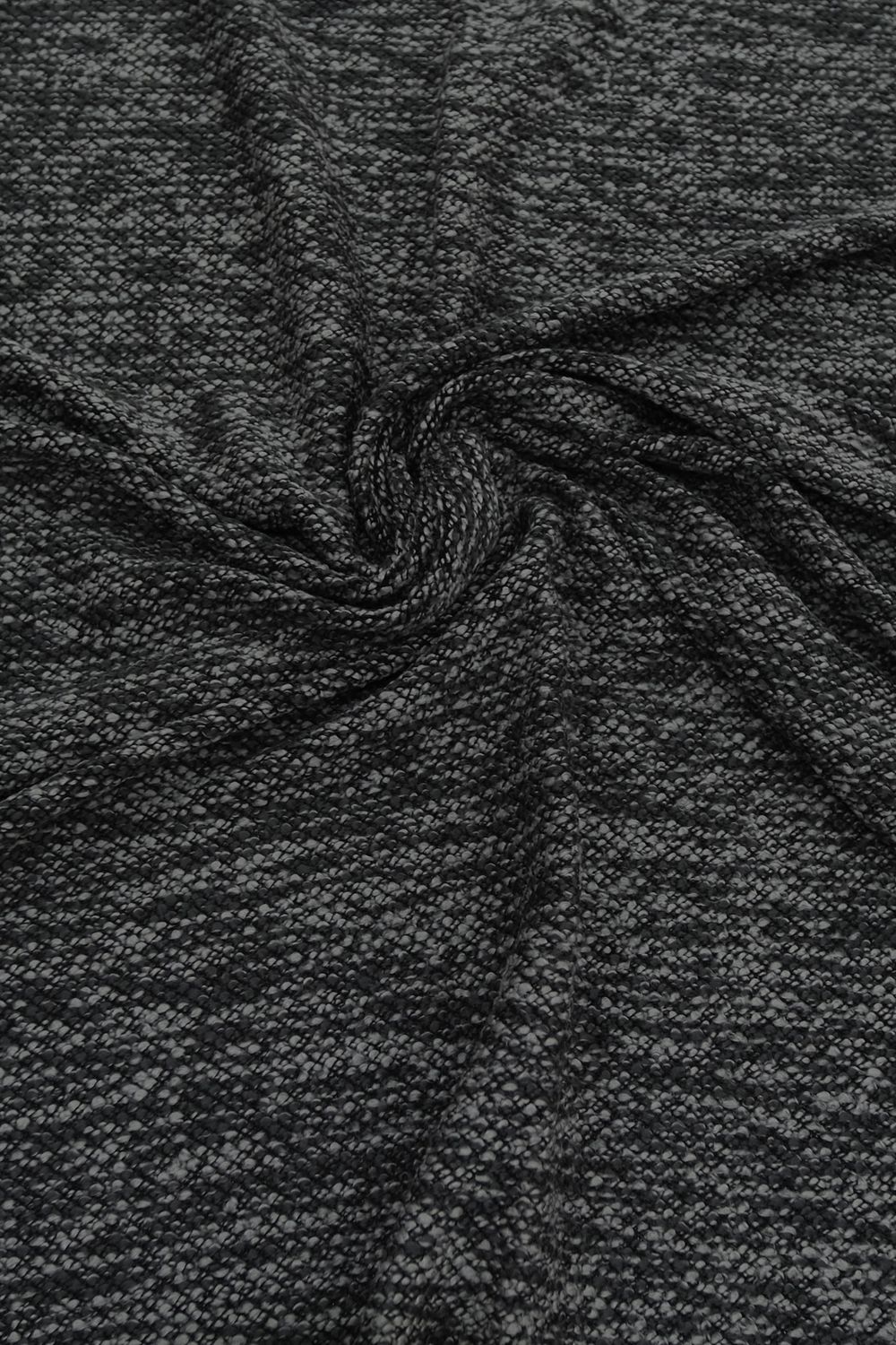 Wool [ WOB-MI-4100-930 ] Wool13Acry85Po2%Boucle-155cm-CHARCOAL per Meter