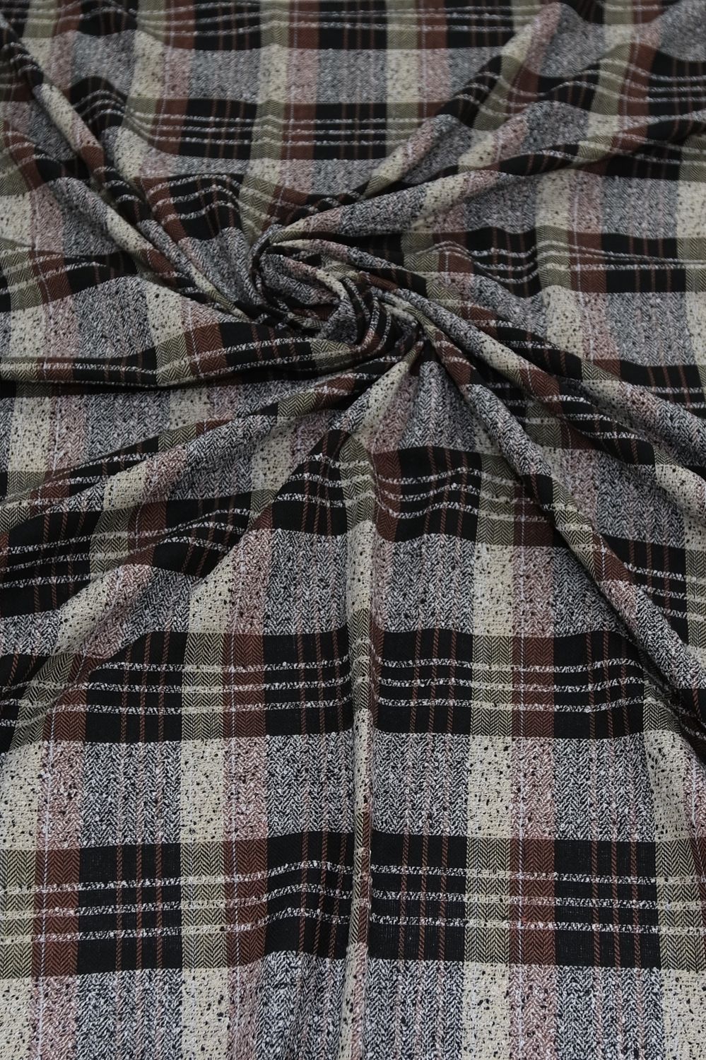 Wool [ 18866 ] Tweed Cottton Blend/150/195g/RUST per Meter