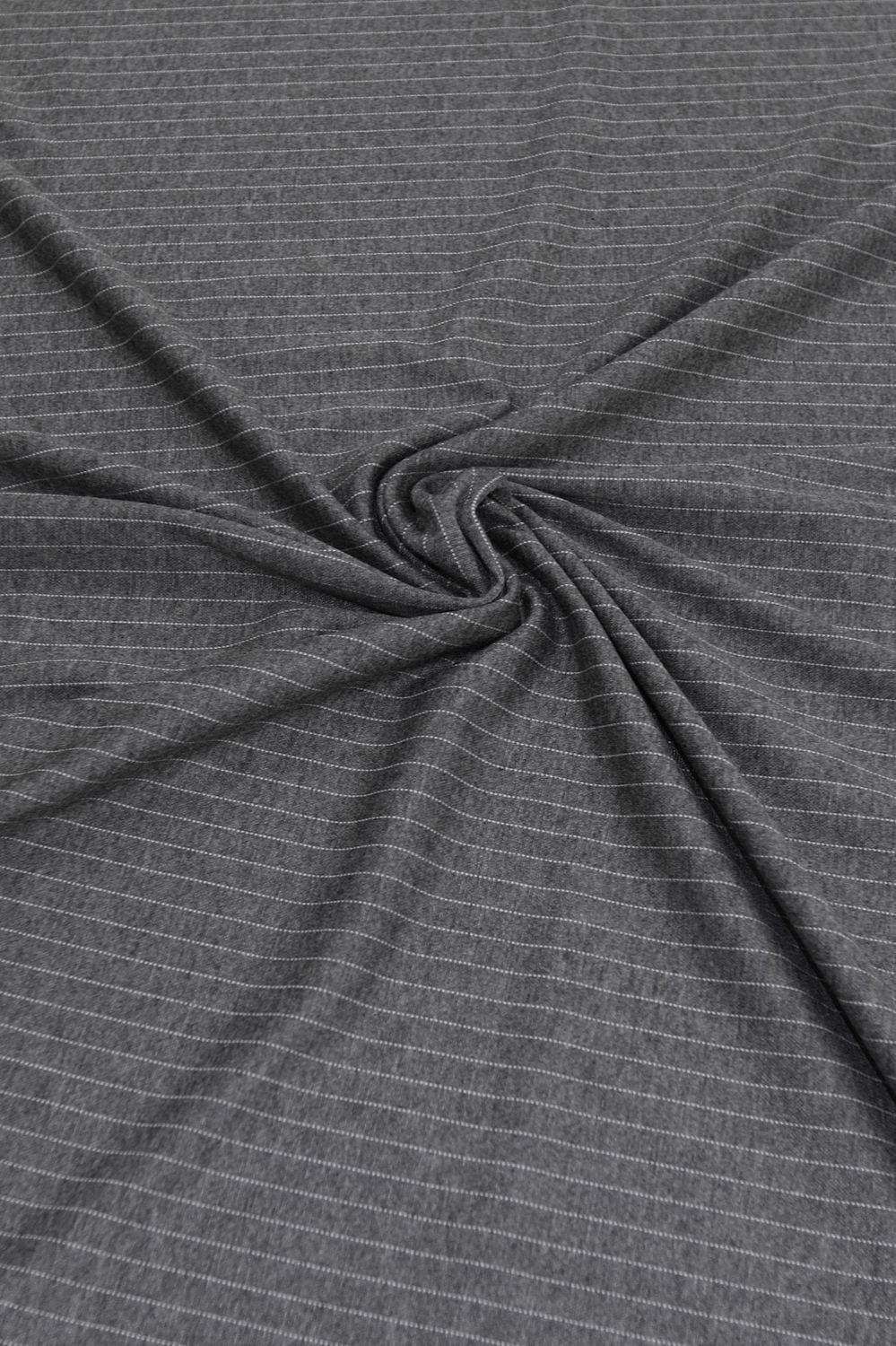Knit [ KRPS-MS-2625-2 ] KnitRayonPinStripe150cm-GREY per Meter