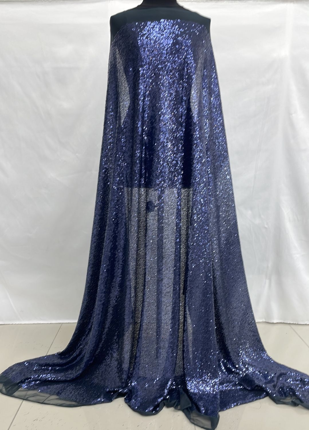 Sequins [ 21558 ] Tulle Sequins/140/5g/Navy per Meter