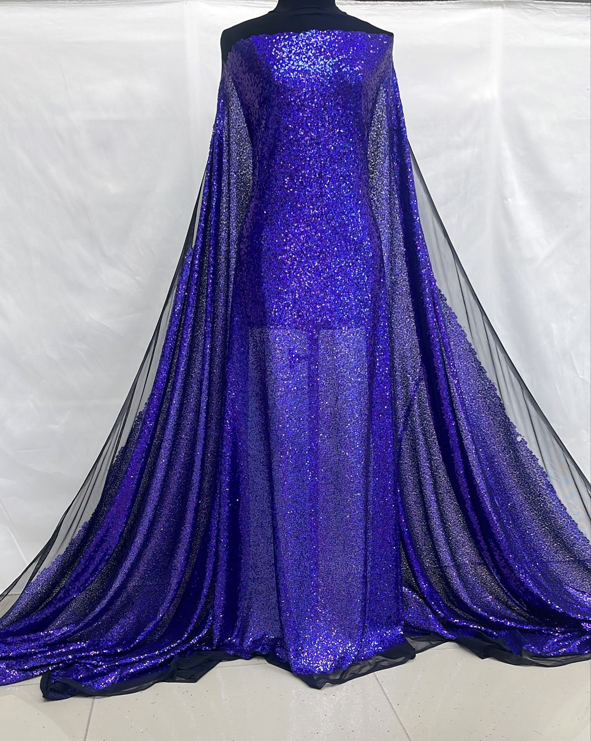 Sequins [ 19207 ] Tulle Sequins/137cm/5g/AB PURPLE per Meter
