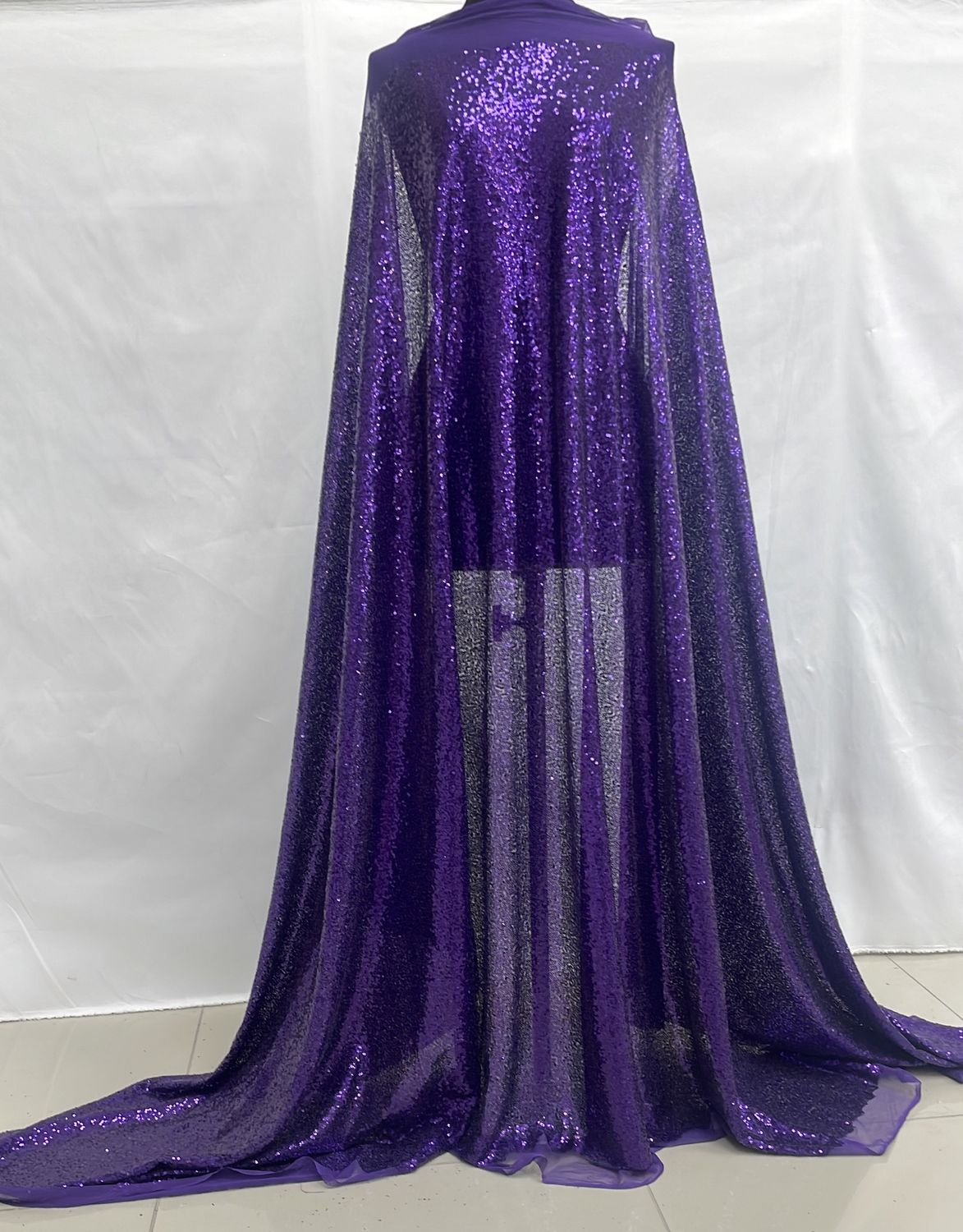 Sequins [ TS-G15C2263-16 ] TulleSeq  150-Purple per Meter