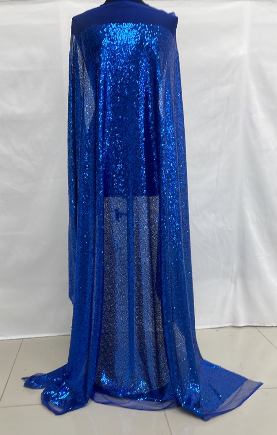 Sequins [ 15012 ] Tulle Sequins/128cm/5g/Royal per Meter