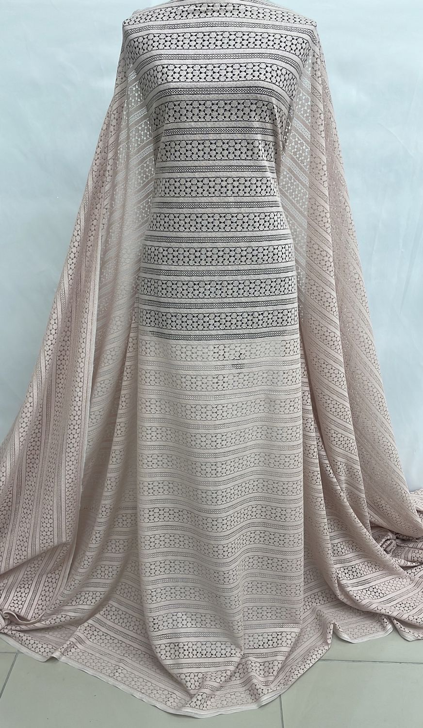 [ 15135 ] Lace Cotton Nylon/150cm/5g/D Pink per Meter