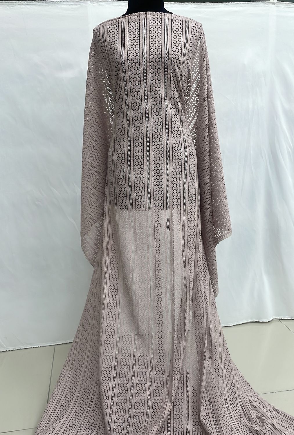 [ 15136 ] Lace Cotton Nylon/150cm/5g/D Lilac per Meter