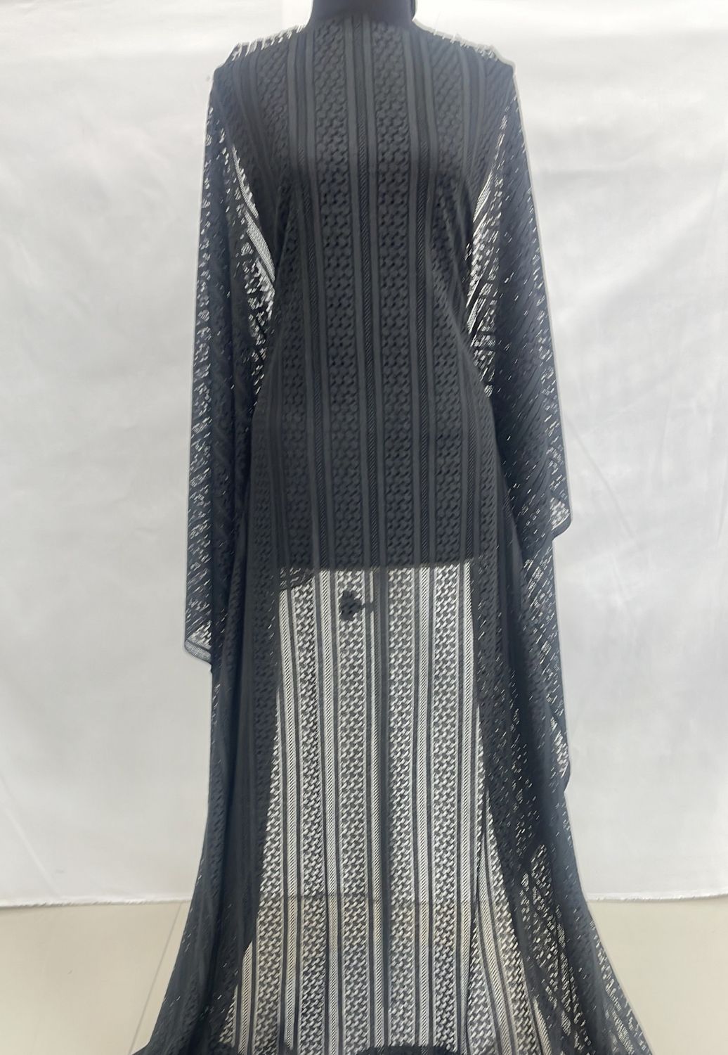 [ 15134 ] Lace Cotton Nylon/150cm/5g/Black per Meter