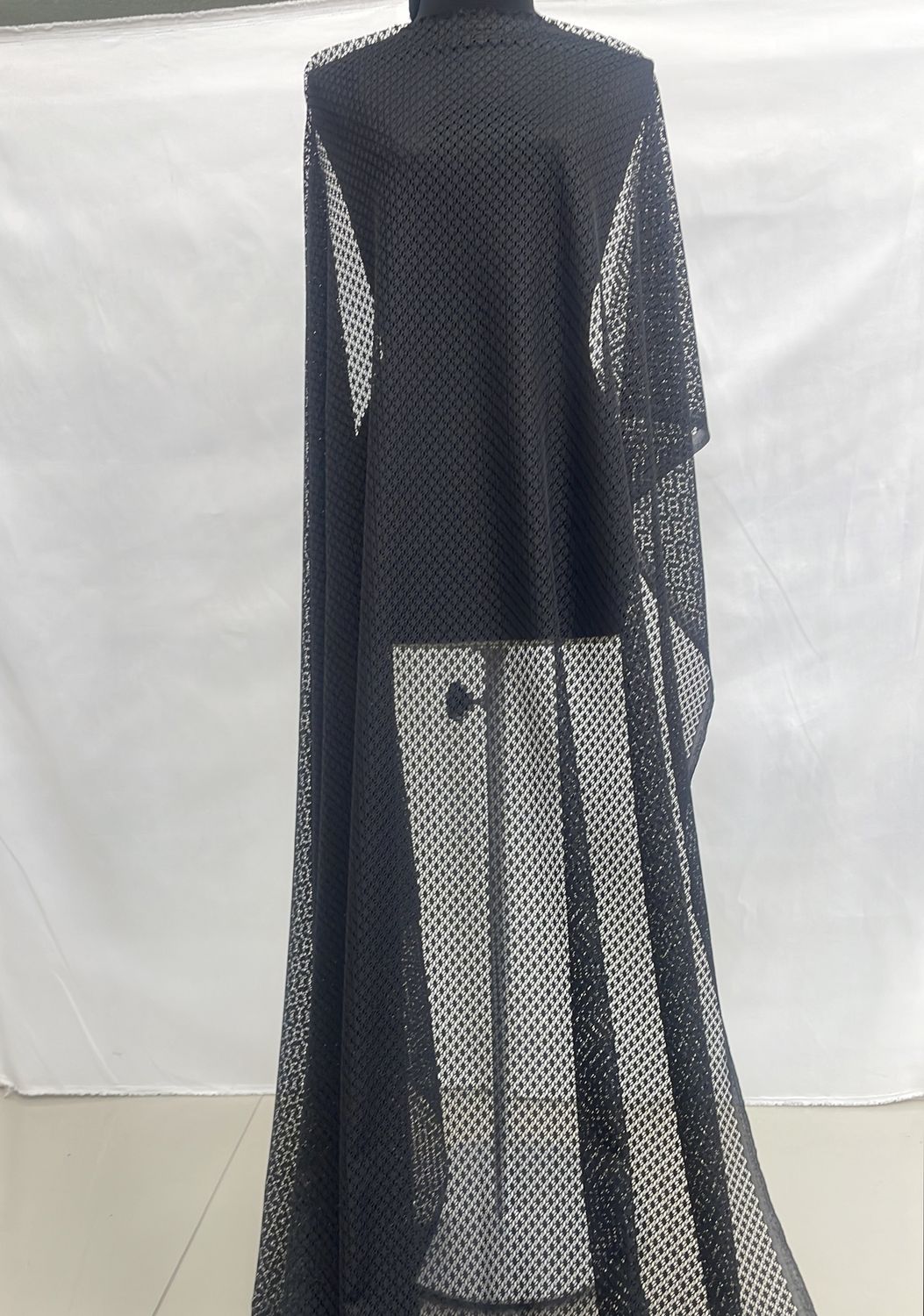 [ 14621 ] Lace Stretch/150cm/5g/Black per Meter